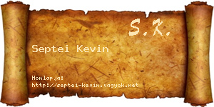 Septei Kevin névjegykártya