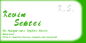 kevin septei business card